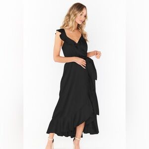 Altar'd State Black Asymmetrical Dress